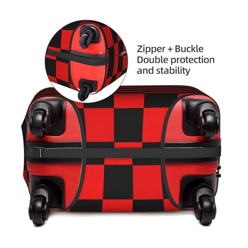 Black Red Checkered Luggage Cover Washable Suitcase Cover Anti-Scratch Luggage Protector Covers Elastic Luggage Identify for Suitcase XL fits 29-32 Inch Luggage4