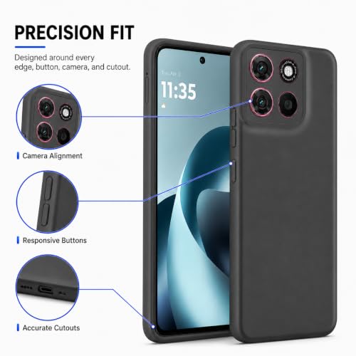 Image of FIRST MART Matte Silicone Back Cover for Motorola G Max - Black