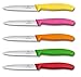 Victorinox Gemüsemesser Tomatenmesser Swiss Classic 10 cm mit Wellenschliff (5er Set, Bunt)