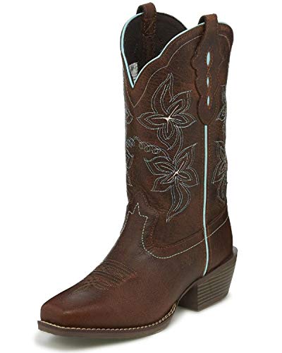 Justin Boots Womens Cadee Casual Boots Mid Calf Low Heel 1-2" - Brown - Size 6 B2