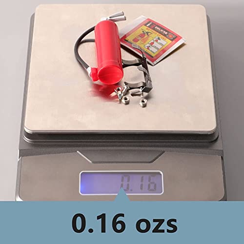 WEISHUJI Decoration Fire Extinguisher with Sticker, Simulation Fire Extinguisher for 1/10 Scale RC Rock Crawler Axial SCX10 RC Car Truck Parts