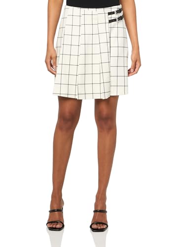 HUGO Women's Big Check Pleated Skirt