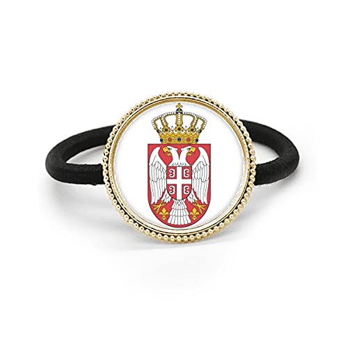 Diadema de goma de Serbia detalle de metal de plata para regalo cultural original