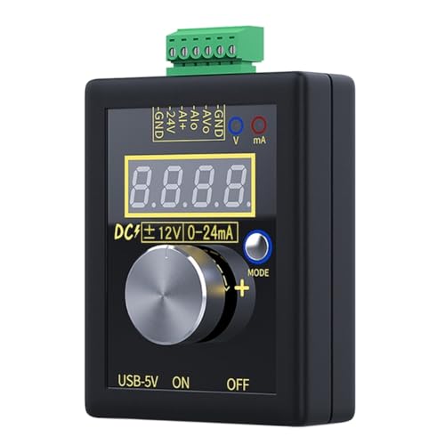 Mcclellanty Generador de Corriente Práctico con 3 Métodos de Suministro de Energía Calibrador Analógico Recargable 0-12 V 0-24 MA SG-002
