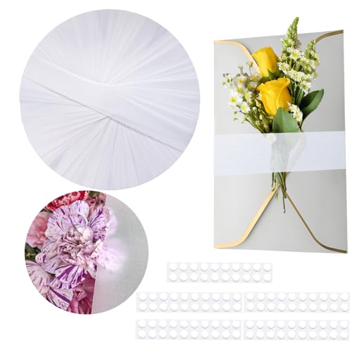 100Pcs Vellum Belly Bands for 5x7 Invitations with Adhesive Dot, Clear Wedding Invitation Belly Bands, Party Envelopes Wedding Invitation Accessories, Vellum Paper Belly Bands for Invitations