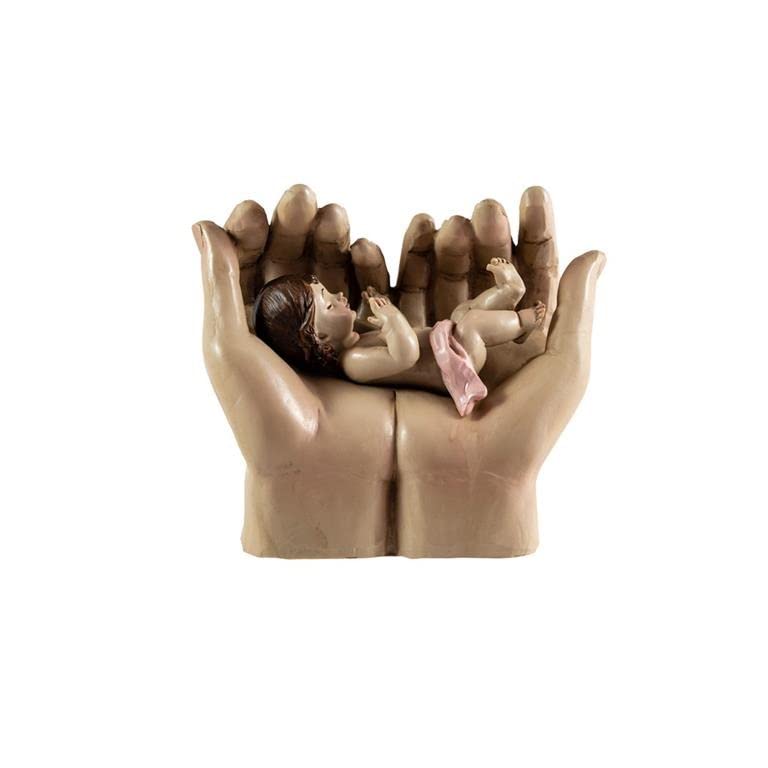 Figure Mains de Dieu avec Fille endormie de 9 cm statuette art