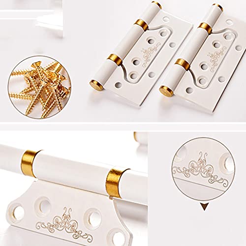 Lfghjrtk 10Pcs/Set Of Stainless Steel Hinges, White Bearing Hinges, Interior Solid Wood Doors, Letter Hinges #TOP6