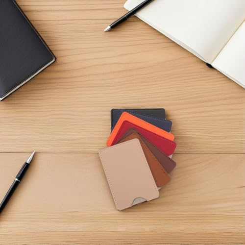 7 Stück Pu Leder Schutzhülle für Karten mit RFID Schutz Schlankes Design Wiederverwendbar Verhindert Unbefugten Zugriff und Magnetischen Datenverlust für Reisen – Bild 8