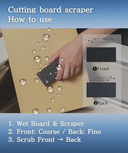 Tabla de Cortar de Goma Rectangular Beige 42x25x1.3 cm miniatura 6