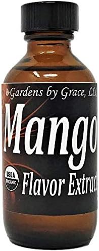 Organic Flavor Extract Mango | Use in Gourmet Snacks, Candy, Beverages, Baking, Ice Cream, Frosting, Syrup and More | GMO-Free, Vegan, Gluten-Free, 2 oz