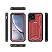 ArmadilloTek Vanguard Case Compatible with iPhone 11 (6.1 inches) Military Grade Full-Body Rugged with Kickstand and Built-in Screen Protector (Red)