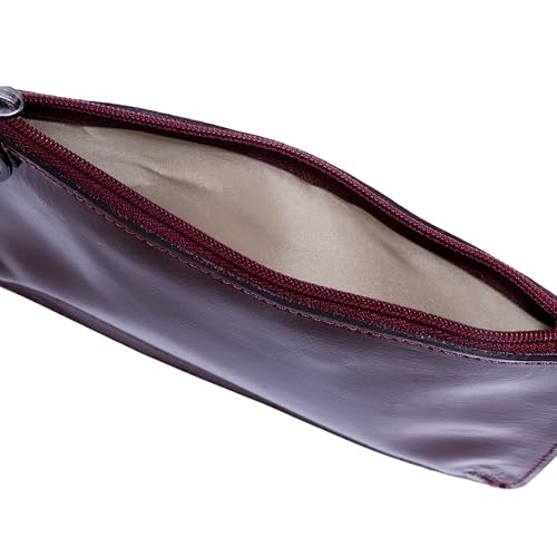 Bolsa Feminina Couro Bovino Legítimo Transversal Zíper Mariart 200 (Purple Verniz)
