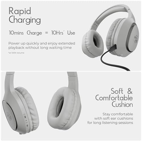 ZEBRONICS Thunder Neo Wireless Headphone Silver - Image 8