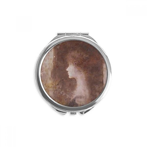 Peinture à l'huile miroir de poche xjj nocturnes n ° 3 miroir rond de maquillage à la main multicolore