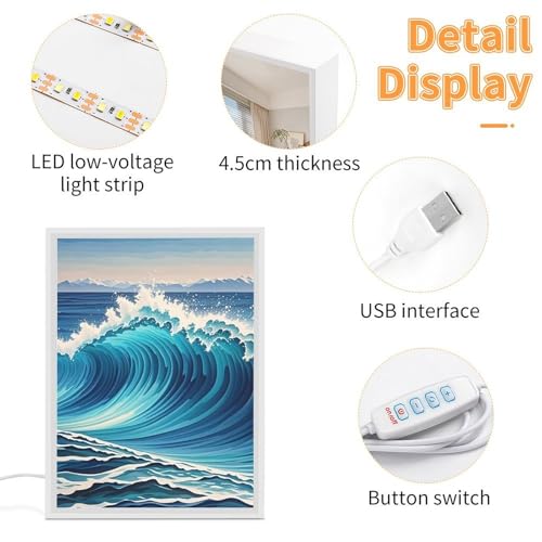 Miroir de courtoisie bleu éclairé LED miroir beauté portable variable