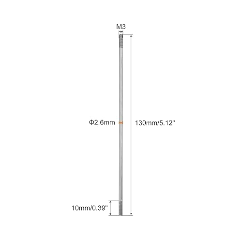 Miniatura 8 de MECCANIXITY Conector de varilla de empuje de acero inoxidable 304, varilla roscada de doble extremo para automóvil, barco, automóvil, avión, modelo
