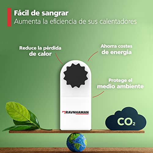 Miniatura 5 de Ravn Haman Llave De Purga De Calefacción Con Práctico Recipiente De Recogida - Llave De Purga De Radiador Práctica - Llave De Calefacción Para Todos Los Radiadores Comunes