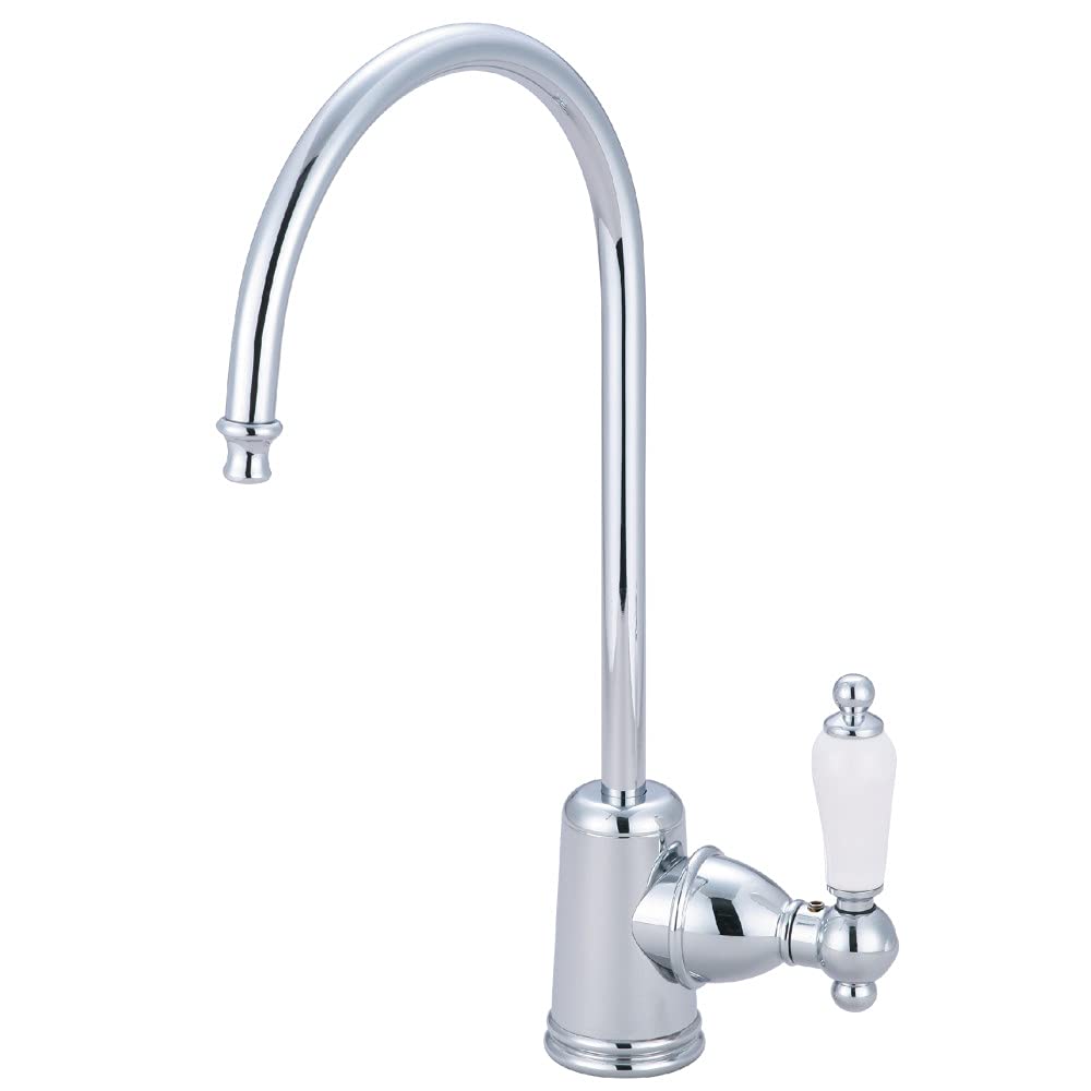 Kingston Brass Gourmetier KS7191PL Victorian Single Handle Water Filtration musluk with 6-inç spout Reach, cilalı krom by Kingston Brass
