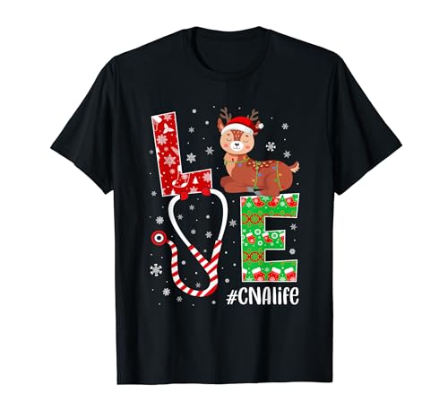 L&D Nurse Funny Nursing Reindeer Christmas Love Nurse Life T-Shirt