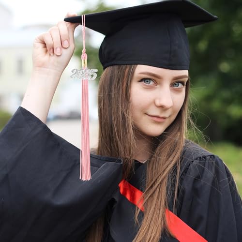 Breloques argentées chapeau diplôme 2024 pour accessoire de célébration - 7