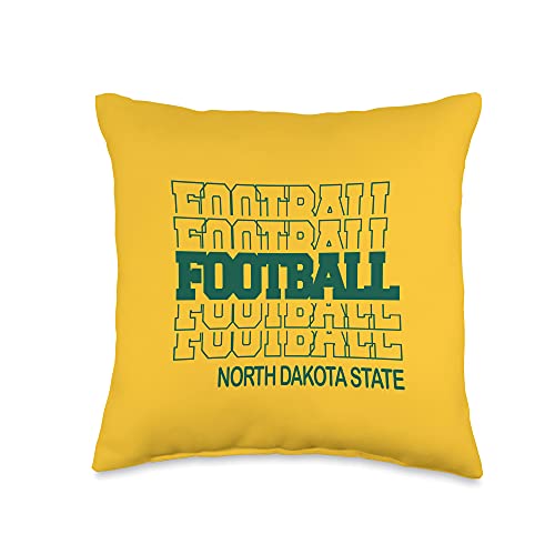 Football North Dakota State in Modern Stacked Lettering Throw Pillow