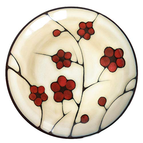 IDEANATEGRATE Plato de Cerámica Estilo Japonés Creativo para Ensaladas Diseño Liso y Uso Amplio Adecuado para Servir Hogar