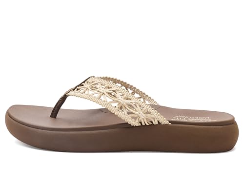 Skechers Skechers Women's ASANA Luxe-Ocean Breeze 2 Flip-Flop, Brown, 8