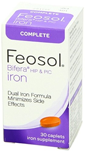 Feosol® Bifera® Hip & Pic - Iron Supplement - 28 Mg / 22 Mg / 6 Mg Strength - Caplet - 30 Per Bottle #TOP18