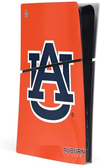 Skinit Decal Gaming Skin Compatible with PS5 Slim Digital Edition Console - Officially Licensed Auburn University Logo Blue Design
