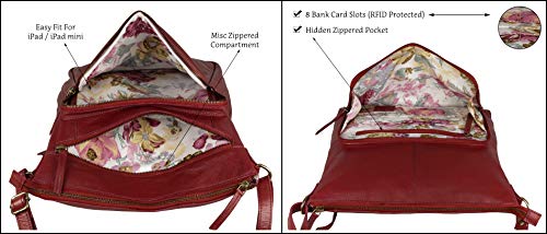 Image of Genuine Leather Crossbody Purse and Handbags - Crossover Bag Over the Shoulder Women | Genuine Leather
