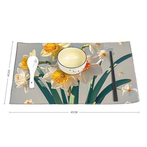 Sets de table Narcisse lavables pour protéger les tables des plats chauds