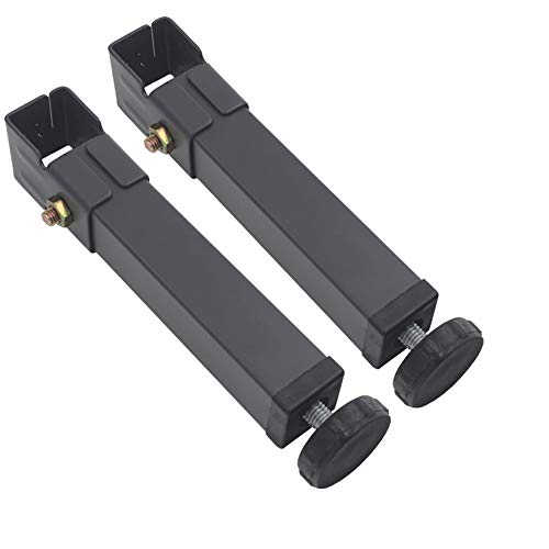 Svns Metal Support Legs For Furniture, Bed Parts,Bed Frames, Cabinets Foot Legs Feet Bed Center Frame Slat Replacement Leg,Height Adjustable, Black,2Pcs (7.85"-10.6") #TOP7