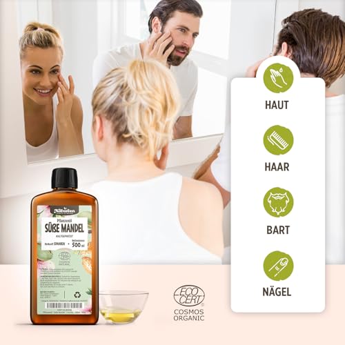 Mandelöl süß 500ml - 100% Rein, Natürlich & Kaltgepresst