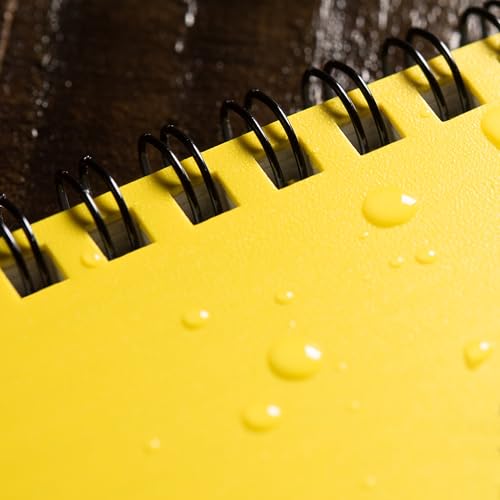 Rite in the Rain Weatherproof Side Spiral Notebook, 8.5" x 11", Yellow Cover, Universal Page Pattern (No. 373-MX)