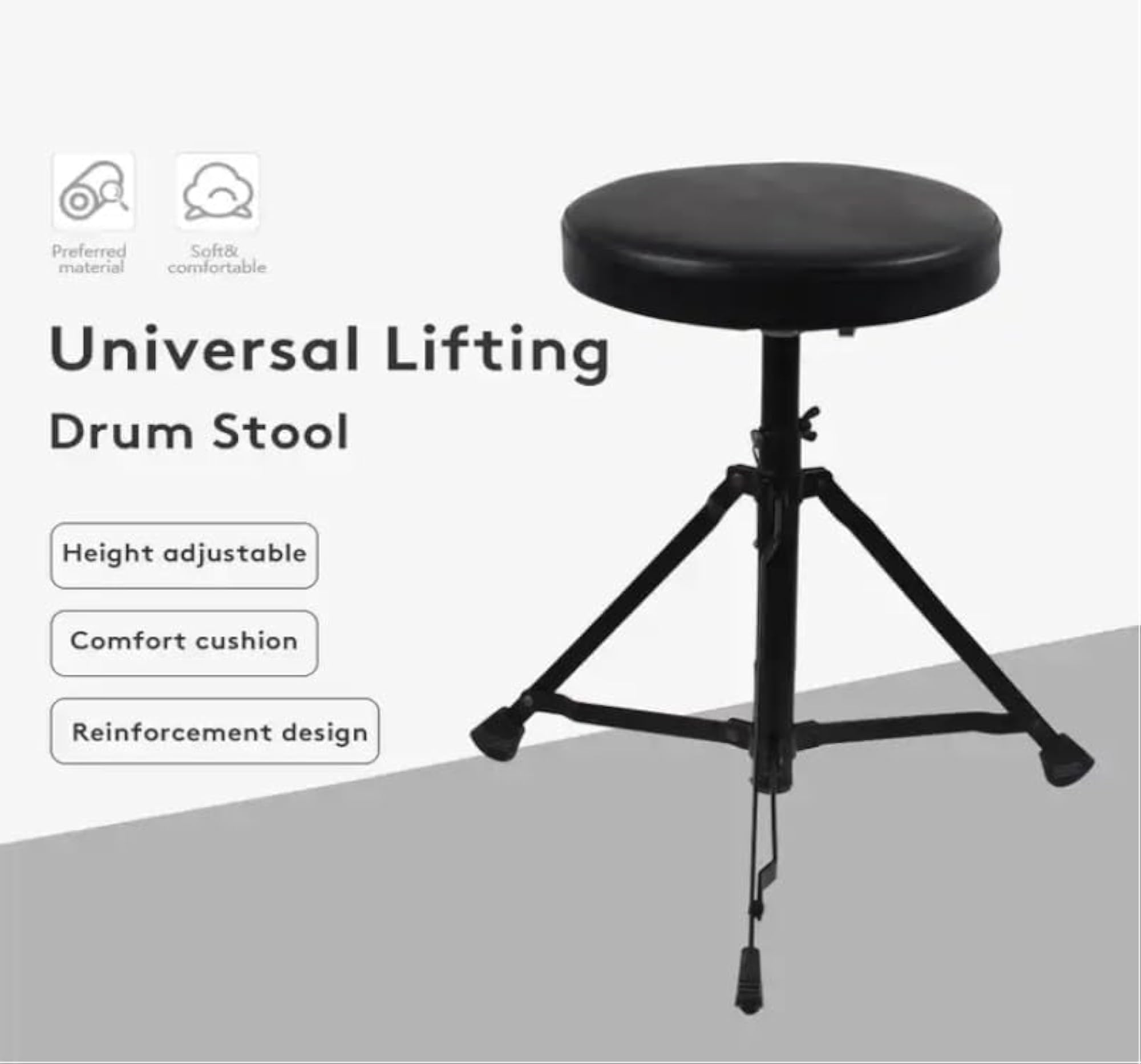 Adjustable Drum Throne Music Stand Chair, Pack of 1