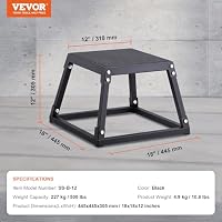 VEVOR Plyometrische Sprungbox, 305 mm Plyo-Box, Plyometrische Plattform Plyobox Schwarz, Rutschfeste Fitness-Übungs-Step-Up-Box für Heimtraining, Konditions-Krafttraining, Oberschenkel Trainieren – Ansicht 7