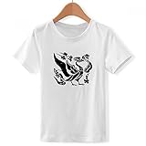 Klassifizierung: Kleidung DIYthinker Jungen Chinese Wei Jin-Dynastien Vogel-Muster Rundhalsausschnitt Weißes T-Shirt XX-Groß Mehrfarbig