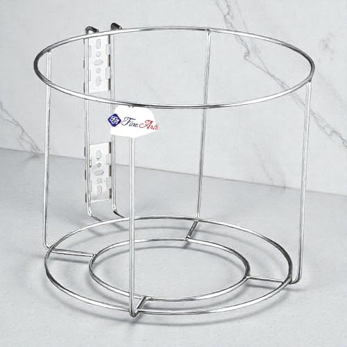 Image of FineArts Bin Holder K Fine Stainless Steel Wall Mount Dustbin Stand for Kitchen & Bathroom Garbage Bin Holder Space Saving Waste Bin Support Rack.