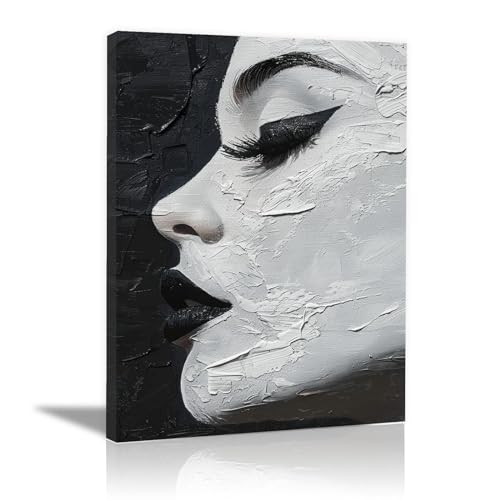 Peinture abstraite de visages WODJEM pour habiller un grand mur vide