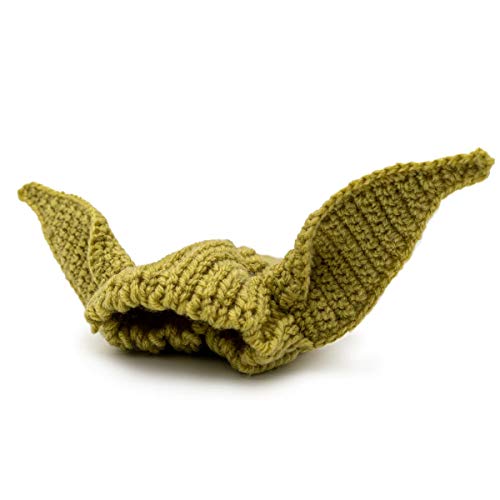 Zoo Snoods Baby Yoda Costume For Dogs & Cats - Small, Warm No Flap Ear Wrap Hood For Pets, Star Wars Dog Costume For Winters, Halloween, Christmas & New Year, Soft Yarn Alien Ear Covers #TOP1