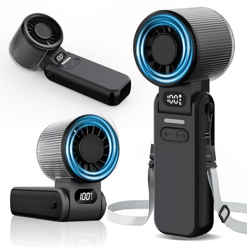 Mini ventilateur portable avec autonomie 15H et affichage LED