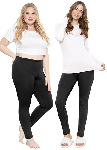 Image of STRETCH IS COMFORT Cotton Capri Leggings, Knee Length Pants, Plus Size