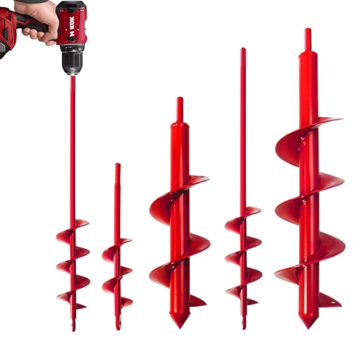 4-Pack Garden Auger Drill Bits for Planting and Soil Digging