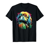 Watercolor Colorful Pekingese Dog T-Shirt