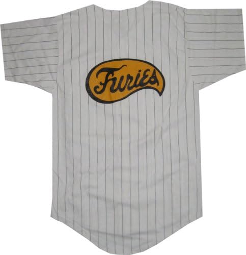 The Warriors Furies Pinstriped Baseball Jersey Costume (Mens XX-Large) White
