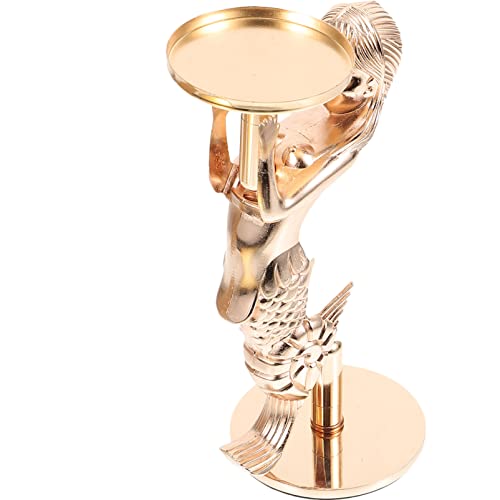 Mermaid Candlestick Holder Mermaid Candle Holder Metal Tealight Holders Vintage Candlestick Holders Funny Candelabra Pillar Candleholder Dining Table Centerpiece #TOP26