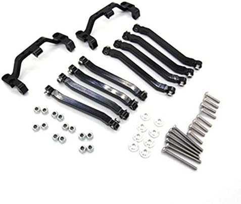 Replacement Part For Metal Chassis Pull Rods Drag Link Suspension Link Mount For MN D90 D91 D99 MN90 MN99S 1/12 RC Car Upgrade Parts - (Color: Black)