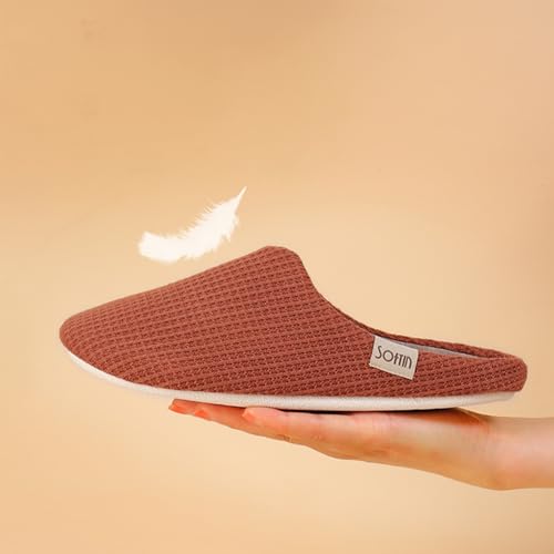 LMOY Waffle House Slippers For Women And Men Indoor Elegant Comfortable Soft Waffle Slippers Retro Durable Silent Anti-Slip3