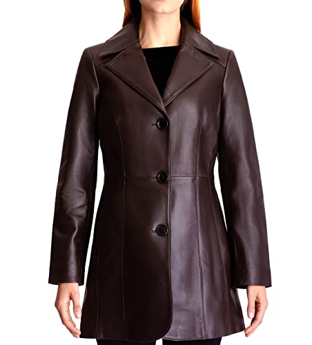 Consejos y reviews para comprar Abrigo marrón chocolate los diez mejores. 36 Anne Klein Abrigo de piel Walker para mujer, Chocolate, X-Large