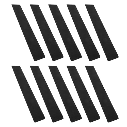 Tiras antideslizantes para escaleras de exterior WOONEKY en pvc negro de 10 unidades